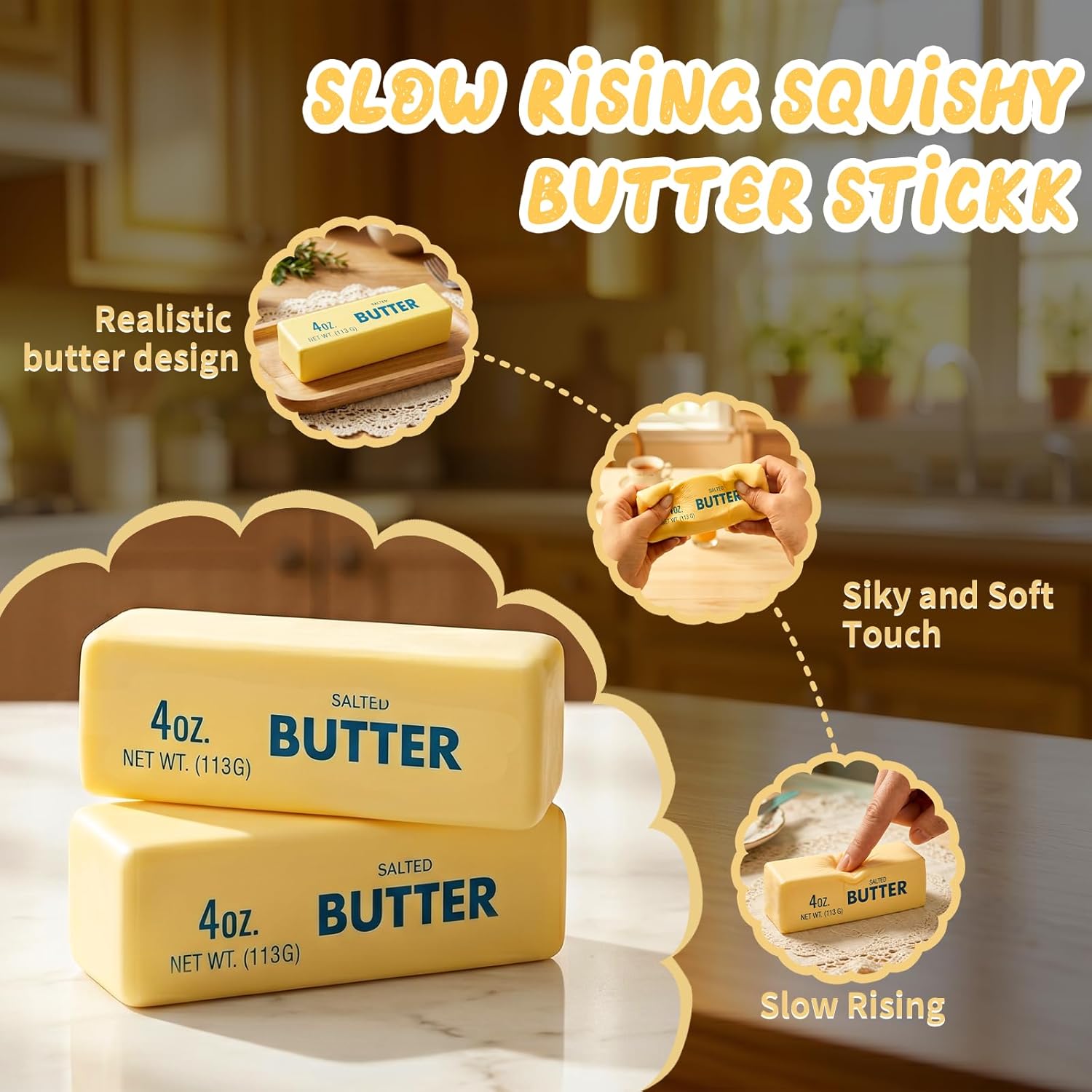 Butter Squishy Fidget Toy